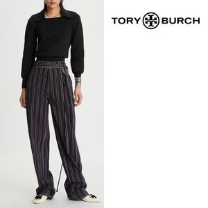 Tory Burch Logo Polo Sweater